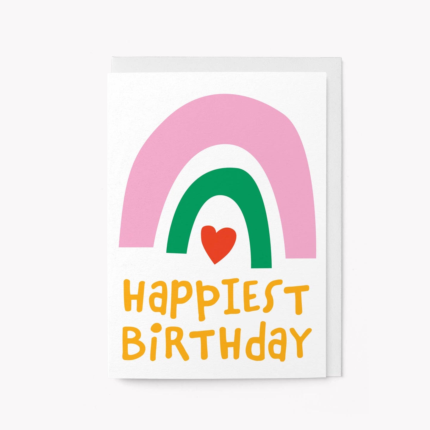 Happiest Birthday Rainbow - Greeting Card: Standard cello