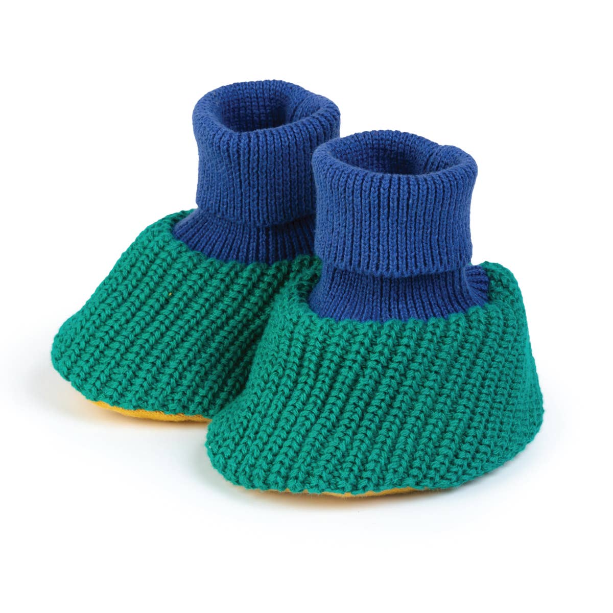 Cotton Knit Baby Slipper Socks: Choose Love Green