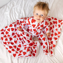 Love Heart cotton sleepsuit: Newborn