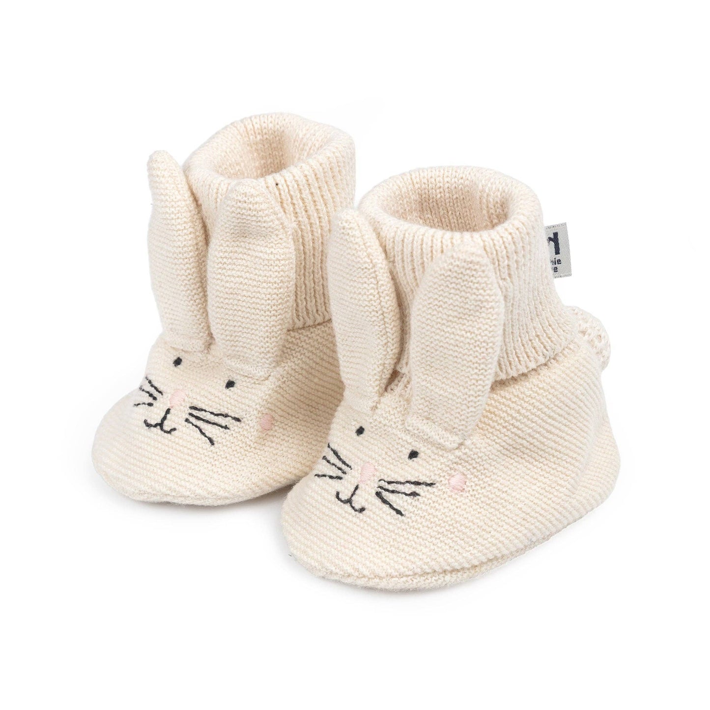 Cotton Knit Baby Slipper Socks: Rabbit