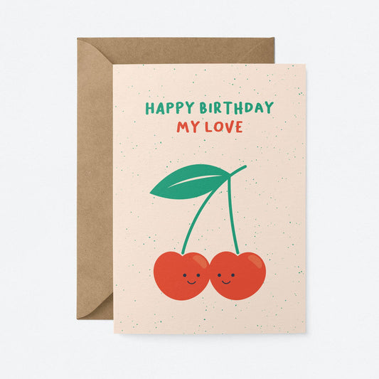 Happy birthday my love - Greeting Card: Standard cello