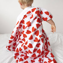 Love Heart cotton sleepsuit: Newborn