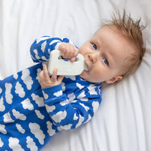 Blue cloud cotton sleepsuit: 3-6 M