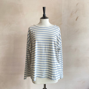 Breton Stripe Long sleeve T-shirts Light Blue