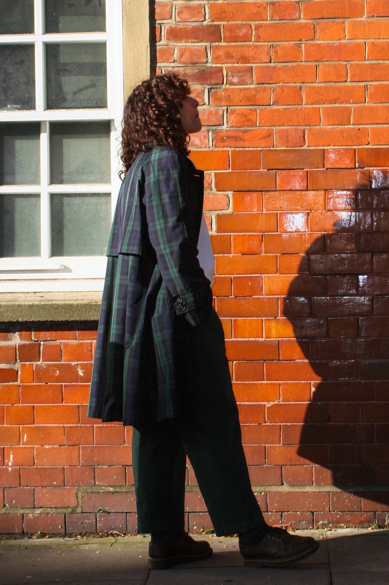 COTTON STRETCH SQ POCKET W RED STETCH -Green-