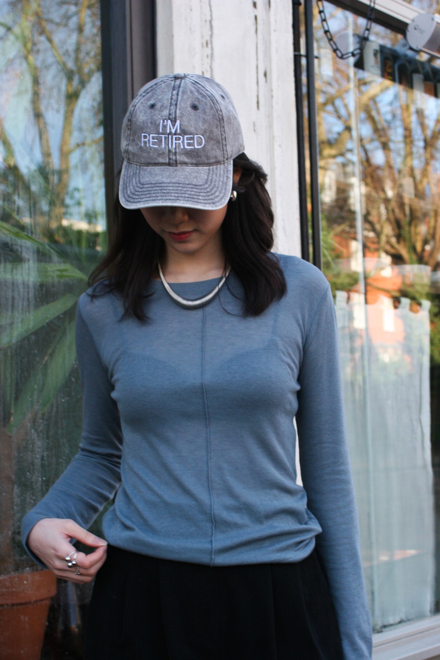 Retired Cap -Washed Grey- by kikina