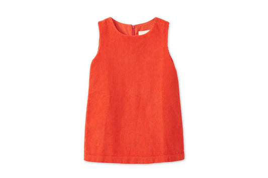 Organic Cotton Wide cord Dress by Vild Orange
