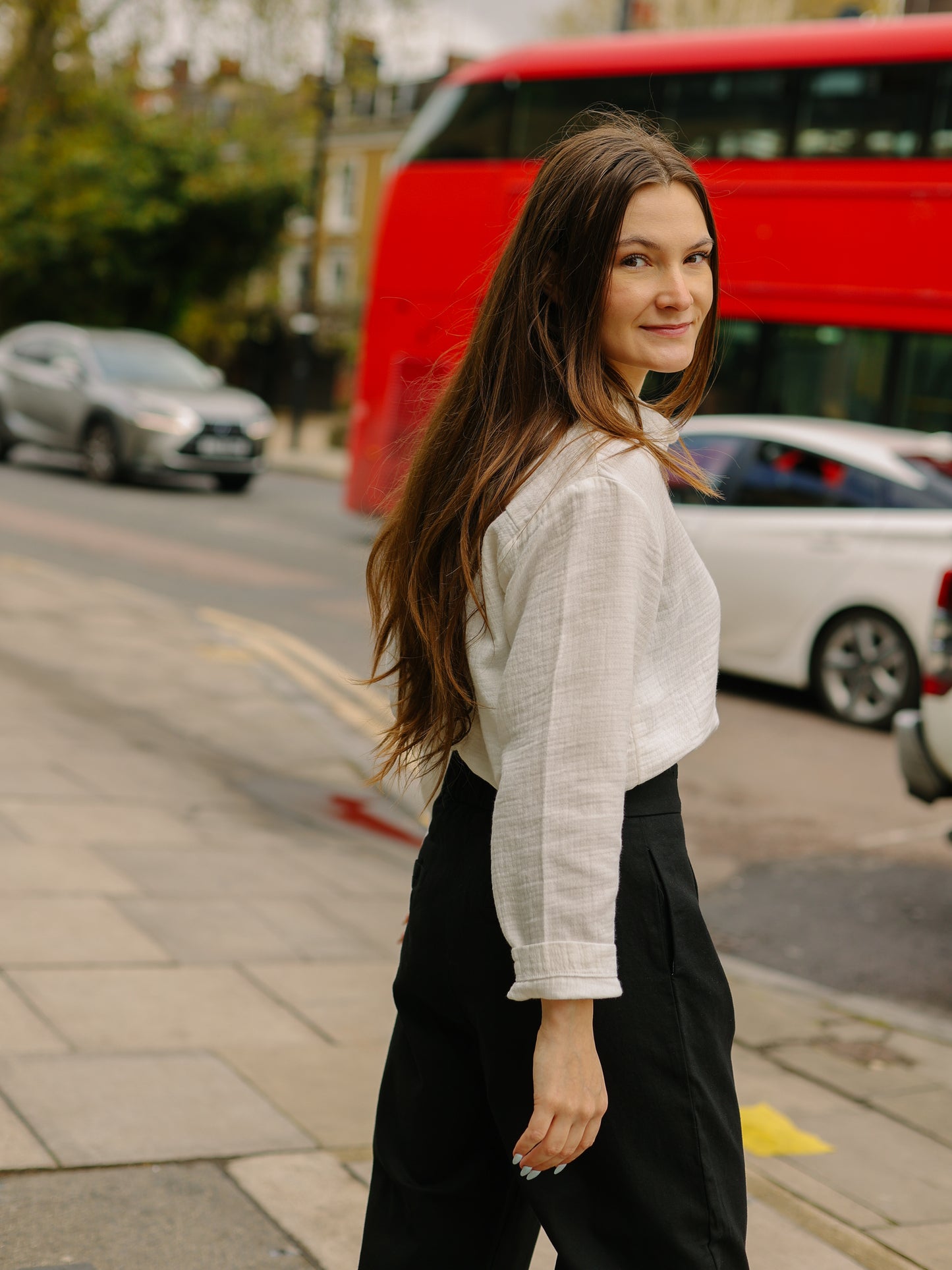 Textured Cotton shirts -Ivory-