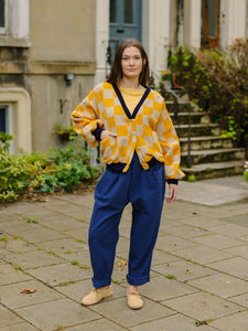 Checkered Cardi Jackets -Yellow- by Chung Rowe
