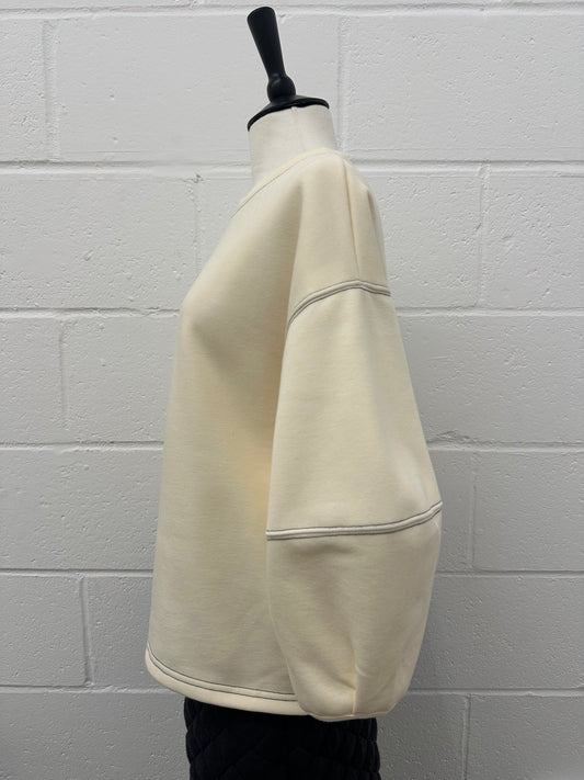 Stitch Volume T with Brushed lining -IVORY-