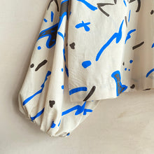 Drawing printed cotton blouse -Ivory- by Chung Rowe