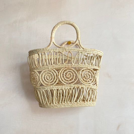 Small Round Macrame Bag (Natural)