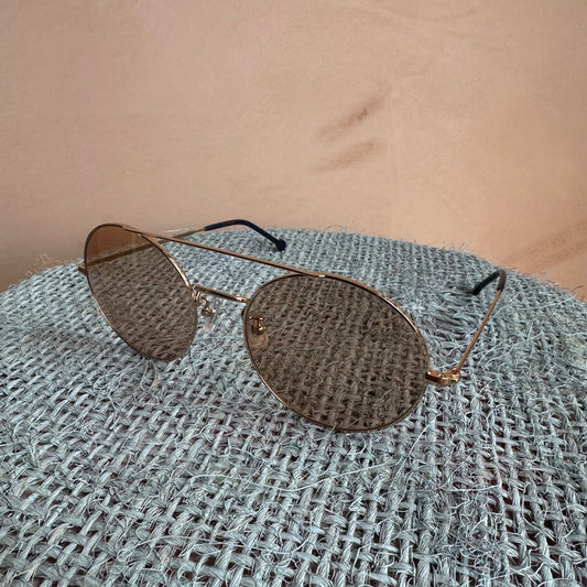 Bates Avenue 2  VERYNERD Sunglass White Gold Titanium frame x light brown lens UV400
