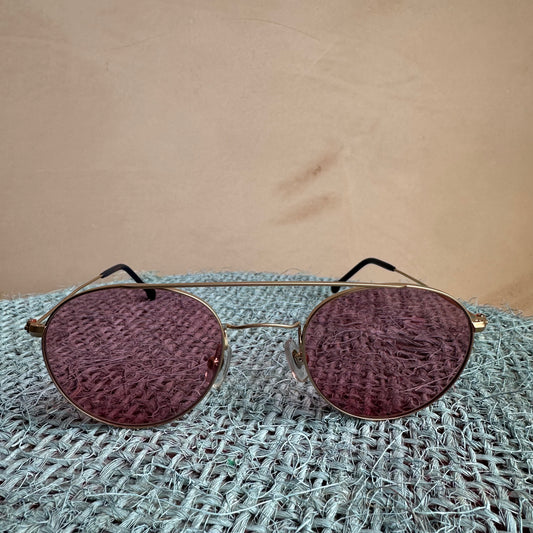 Mercury 2  VERYNERD Sunglass Mat Gold Titanium frame x Pink lens UV400