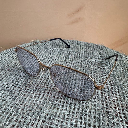 Peckhams VERYNERD Sunglass Mat Gold Titanium frame x light purple lens UV400