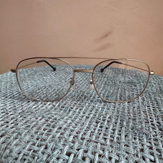 Peckhams VERYNERD Sunglass Mat Gold Titanium frame x clear lens UV400