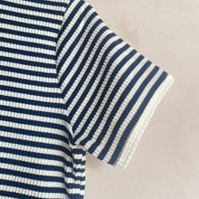 RIB STRIPE TEE -NAVY-