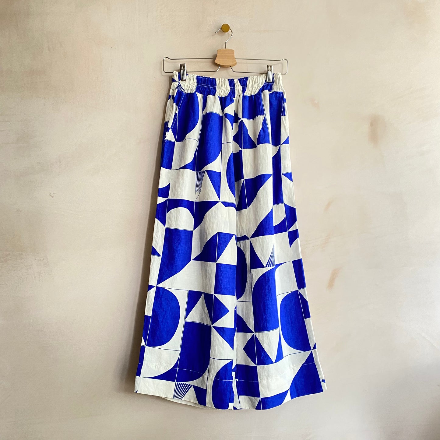 Geometrical Trousers - Blue -