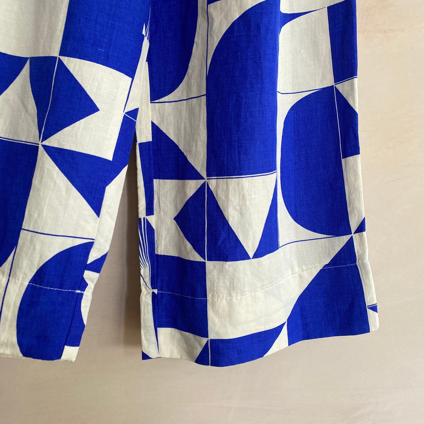 Geometrical Trousers - Blue -