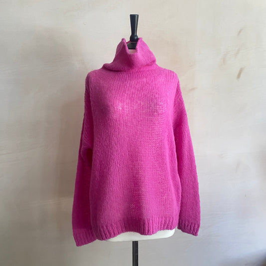 Alpaca knit Sami Loom - Fuchsia-