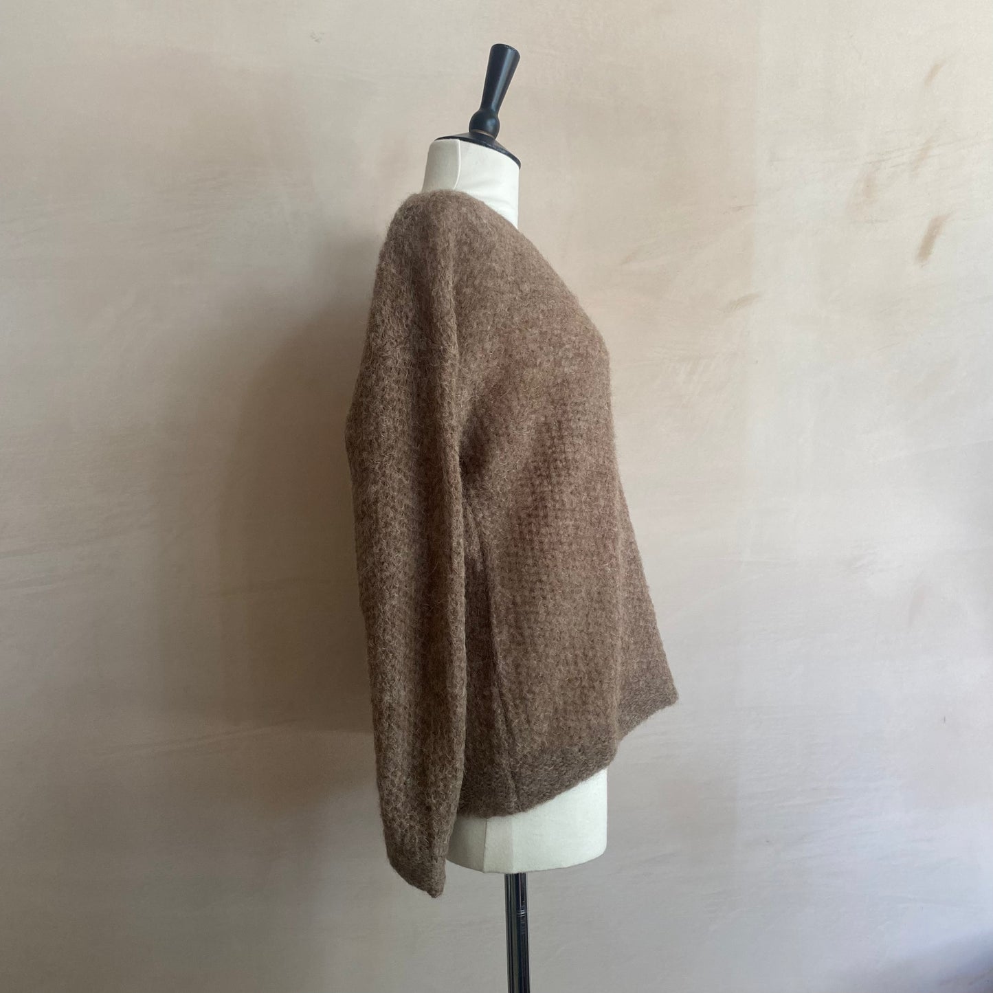 Brigette Loom v-neck Knitwear - Taupe -