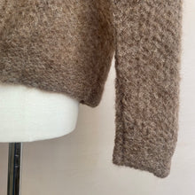 Brigette Loom v-neck Knitwear - Taupe -