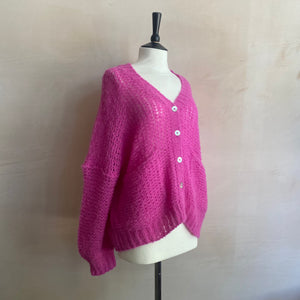 Emma Light Cardigan - Fuchsia -
