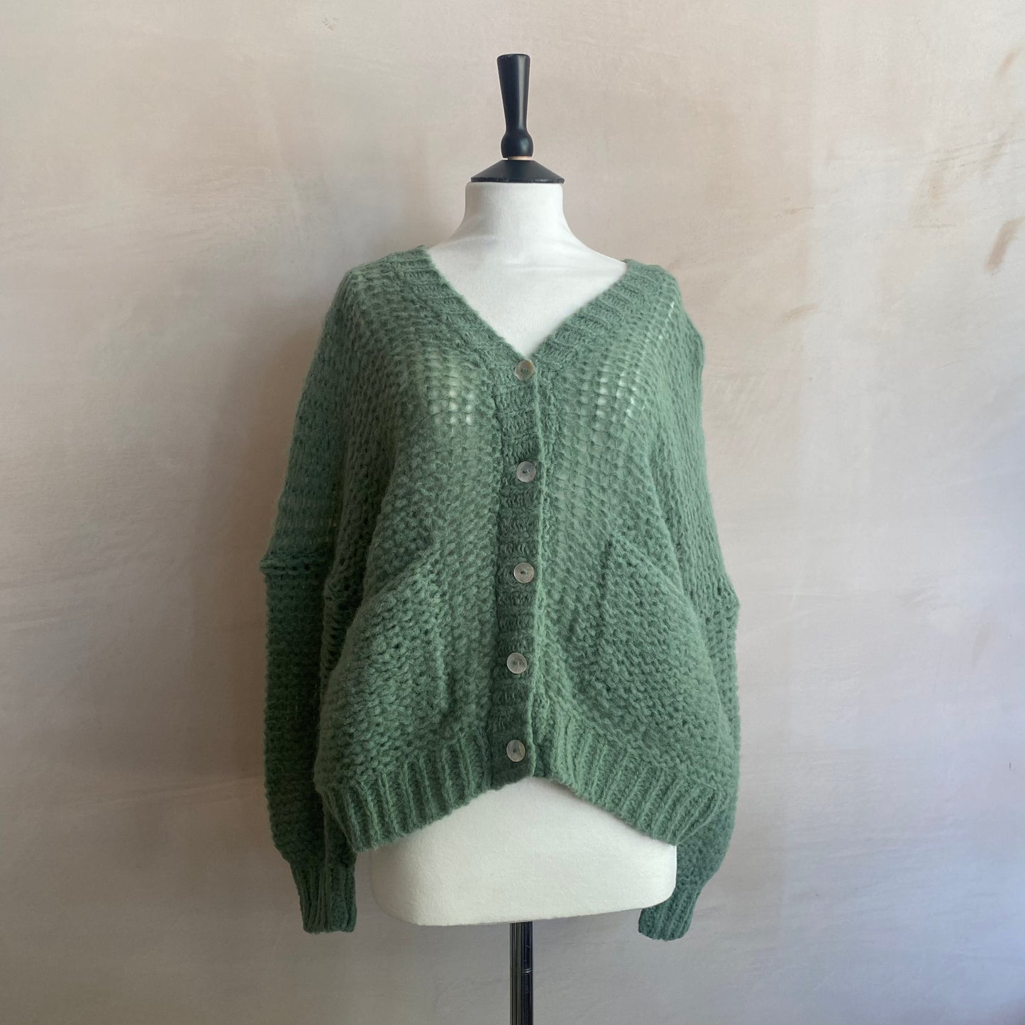 Emma Light Cardigan - Forest Green -