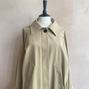 Single breasted trench coat -Beige-