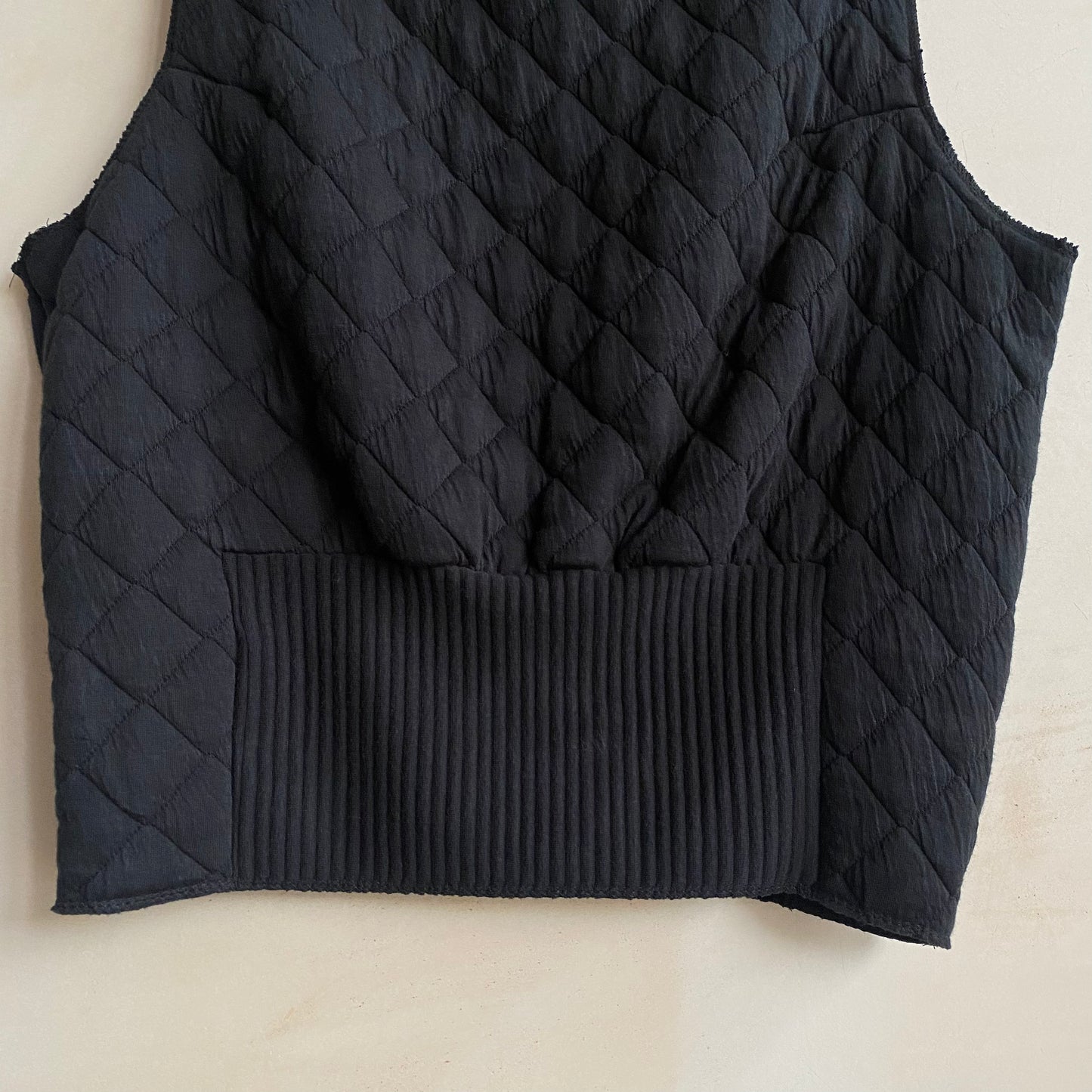 Quilting high neck vest