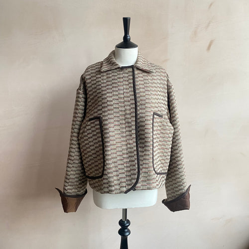 Chunky Winter Jacket -Brown Mix- by Chung Rowe