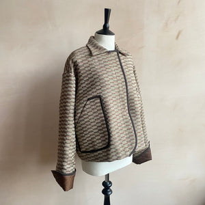 Chunky Winter Jacket -Brown Mix- by Chung Rowe
