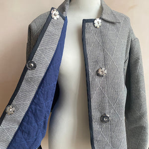 Chunky Winter Jacket -Blue- by Chung Rowe