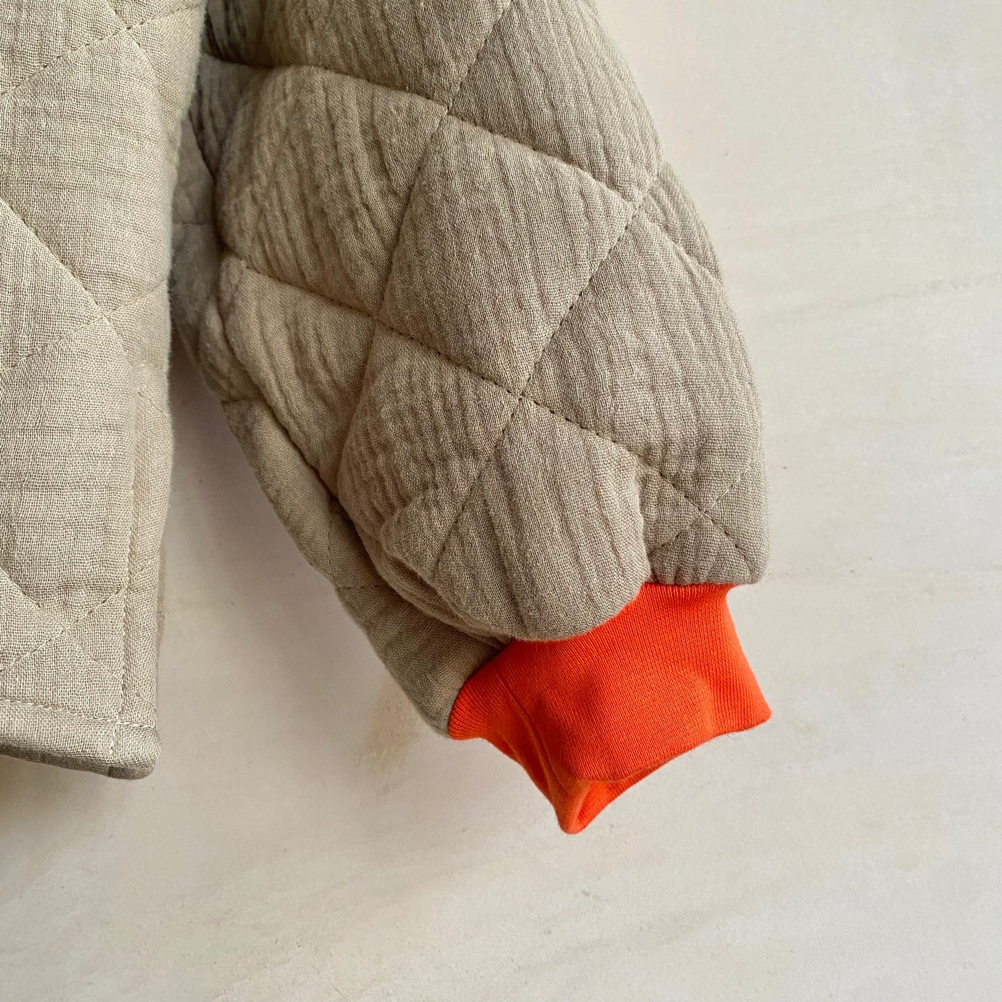 Quilted S Top By Chan Chan -Taupe + OR-