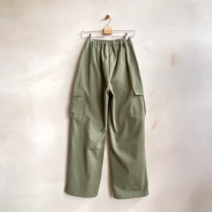 Cotton Cargo Pants -Khaki-