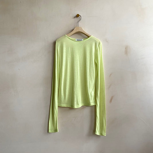 Seethrough Spring long T -Yellow-