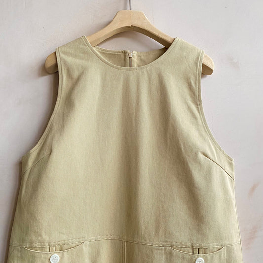 60's COTTON DRESS -Beige- by Nomad