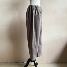 Cropped Length Baggy Trousers with Floppy Front Pockets - Grey  -