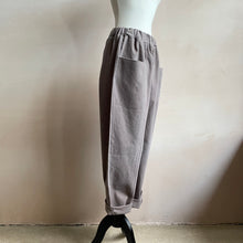 Full Length Baggy Trousers with Floppy Front Pockets - Grey  -