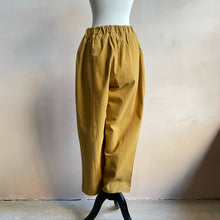 Full Length Baggy Trousers with Floppy Front Pockets - Mustard -