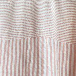 Mix stripe cotton shirts -Pink-