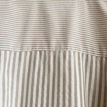 Mix stripe cotton shirts -Brown-