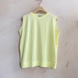 Double Stitched Summer tank -Lemon yellow-