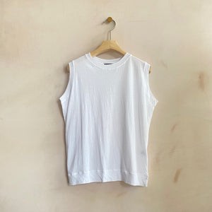 Double Stitched Summer tank -White-