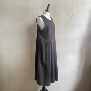 Tuck Long dress -Black-