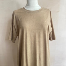 Cotton Long T-shirts dress -Brown-