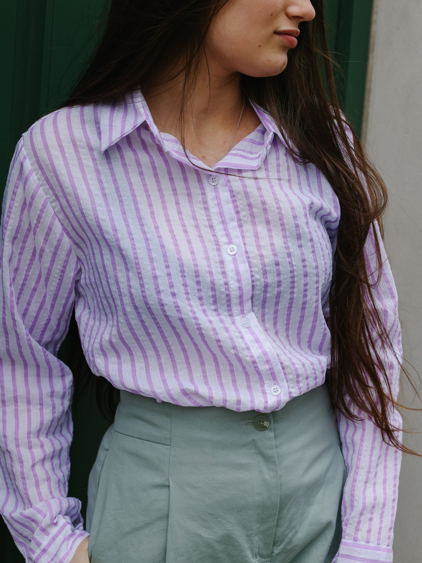 Candy Stripe shirts -Purple-