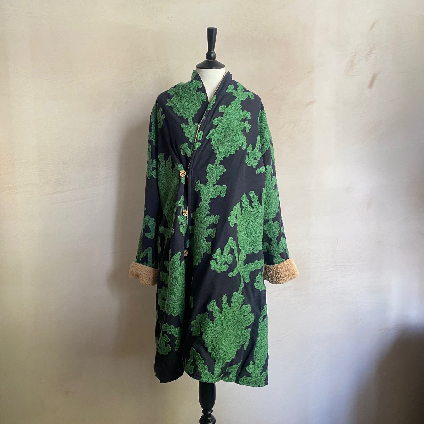 EMBROYDARY LONG COAT  -GREEN- BY EDL