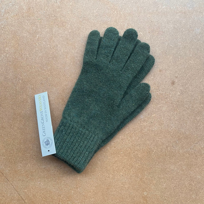 Green Grove Weavers Gloves Lambswool gloves -Olive-