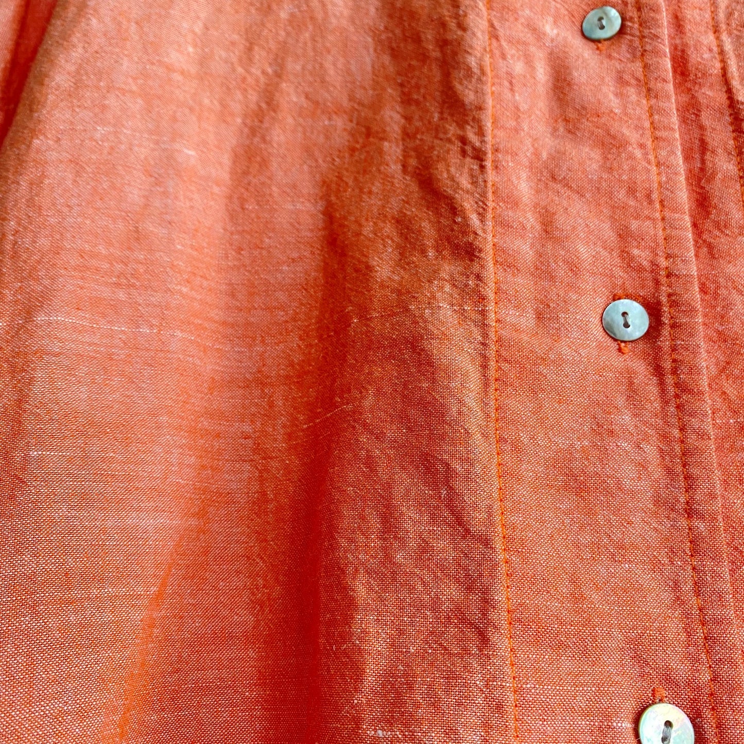 Cotton linen colour Shirt Jacket -Orange-
